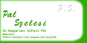 pal szelesi business card