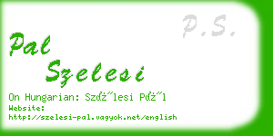 pal szelesi business card